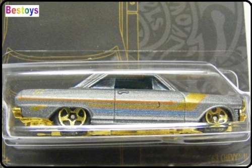 Hotwheels Hot Wheels Diecast Model Car 2019 Satinchrome Chevy Chevrolet 2 1963 1/64 scale new in pac