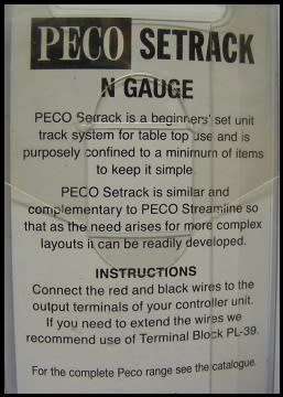 PECO Setrack ST10 Standard straight - wired 1/144 N guage railway new in pack