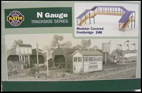 Ratio Plastic Models 248 Modular Covered Footbridge 1/144 N guage railway scale new in pack