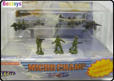 Micro Champ Minifigures & Mini Planes Military Collectible FiguresA10 Thunderbolt F16 F22 new in pac