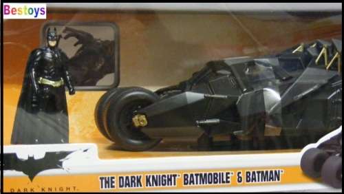 JADA Diecast Model Car 98261 Batmobile Batman Dark Knight & Figurine TV Movie Film DC 1/24 scale new