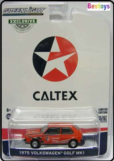 Greenlight Diecast Model Car Exclusive VW Volkswagen Golf MK 1 MK1 1975 "Caltex" 1/64 scale new