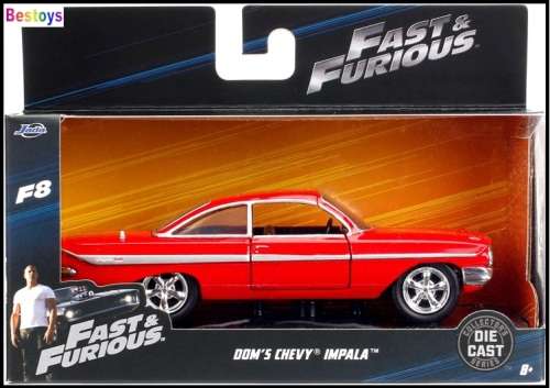 JADA Diecast Model Car Chevy Chevrolet Impala Dom Fast & Furious 8 F8 Movie Film TV 1/32 scale new