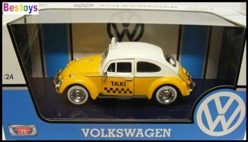 Motormax Motor Max Diecast Model Car 79550 VW Volkswagen Beetle 1300 1966 "Taxi" 1/24 scale