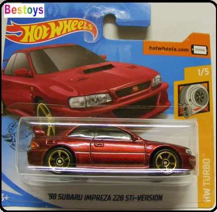 Hotwheels Hot Wheels Diecast Model Car 2020 23 / 250 Subaru Impreza 22 B STi 1998 Turbo 1/64 scale