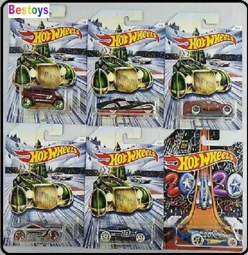 Hotwheels Hot Wheels Diecast Model Car Holiday Hot Rods Set Carbonator Rockster Audacious Scorcher