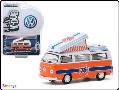 Greenlight Diecast Model Car VDub Series VW Volkswagen Kombi T 2 T2 Westfalia Camper 1973 No 76 1/64