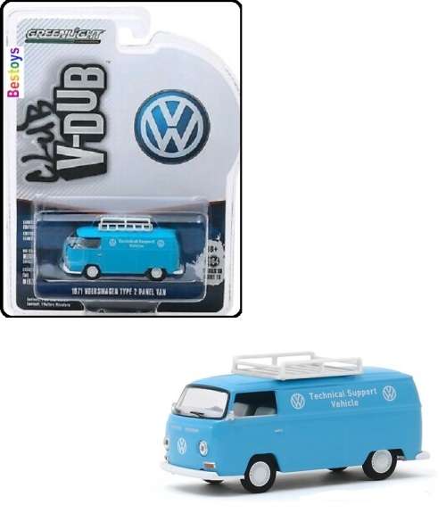 Greenlight Diecast Model Car VDub Series VW Volkswagen Kombi T 2 T2 Panelvan 1971 "Technical Support