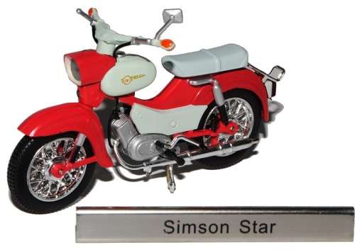 Diecast Model Bike Motorcycle European Collection Simson Star East Germany 1/24 scale new in pack