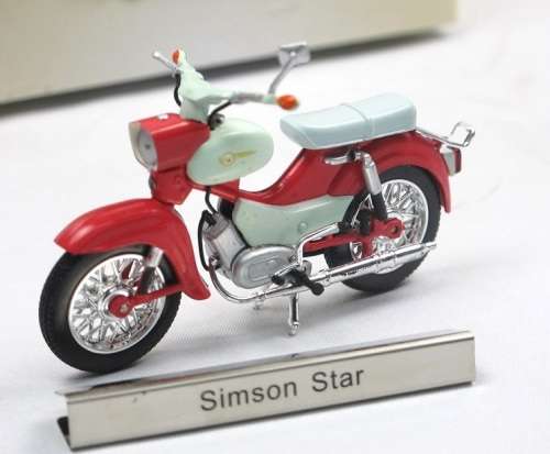 Diecast Model Bike Motorcycle European Collection Simson Star East Germany 1/24 scale new in pack