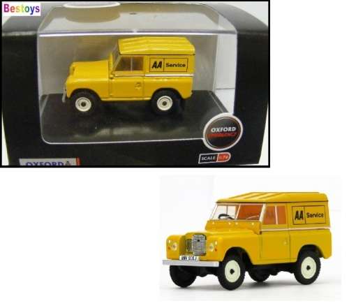 Oxford Diecast Model Car LR3S002 Land Rover Series III 3 Hardtop 88" "AA" 1/76 OO railway scale new