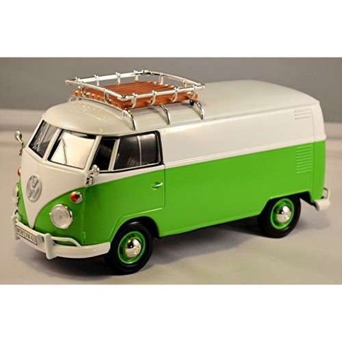 Motormax Diecast Model Car 79551 VW Volkswagen Kombi T 1 T1 Panelvan + roofrack 1/24 scale new