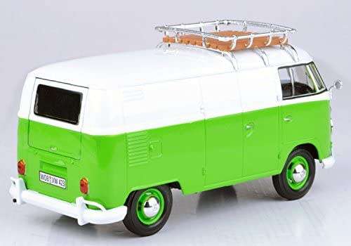 Motormax Diecast Model Car 79551 VW Volkswagen Kombi T 1 T1 Panelvan + roofrack 1/24 scale new