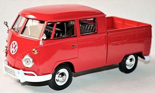 Motormax Diecast Model Car 79343 VW Volkswagen Kombi T 1 T1 Doublecab Pickup 1/24 scale new