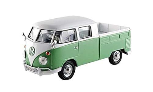 Motormax Diecast Model Car 79343 VW Volkswagen Kombi T 1 T1 Doublecab Pickup 1/24 scale new