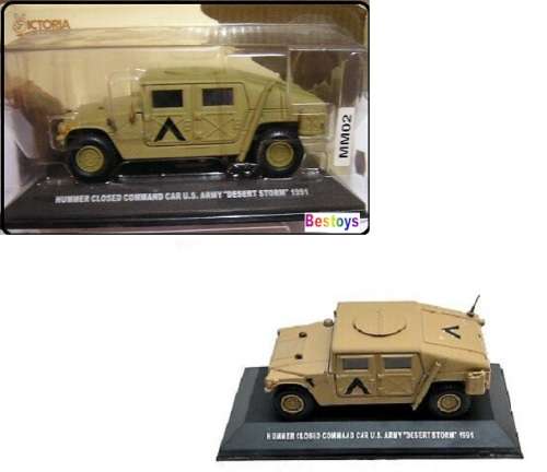 DeAgostini Diecast Model Military Hummer Humvee Closed Command Car US Army Desert Storm 1991 1/43 sc