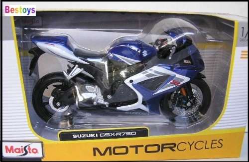 Maisto Diecast Bike Motorcycle Suzuki GSX R 750 R750 R 1/12 scale new in pack