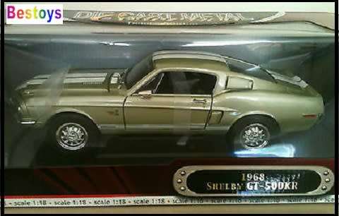 Road Signature Yatming Diecast Model Car 92168 Ford Mustang Shelby GT 500 GT500 KR 1968 1/18 scale