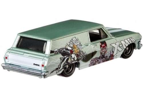 Hotwheels Hot Wheels Diecast Model Car Pop Culture X-Men Chevy Chevrolet Nova Delivery 1964 real rid