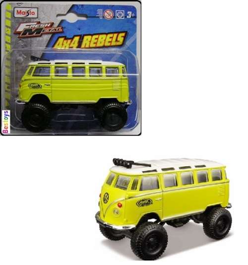 Maisto Diecast Model Car 4x4 Rebels VW Volkswagen Samba Bus 1/36 scale new in pack