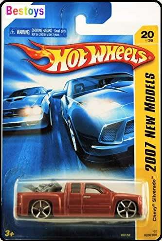 Hotwheels Hot Wheels Diecast Model Car First Ed 2007 20 / 180 Chevy Chevrolet Silverado + Bike 1/64