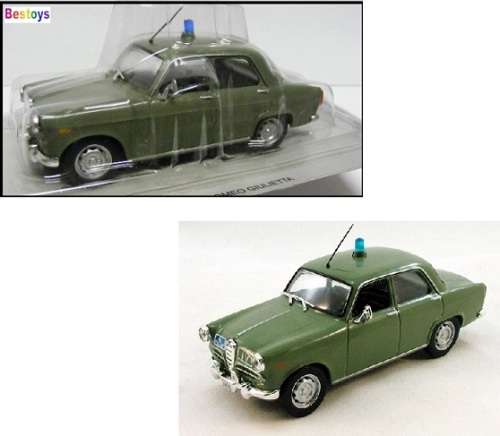 Diecast Model Car Police Collection Alfa Romeo Giulietta Italy "Polizia" 1/43 scale new in pack