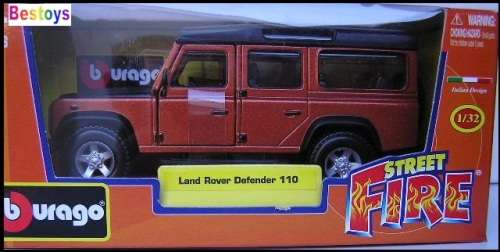 Burago Diecast Model Car Land Rover Defender 110 1/32 scale new in box