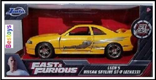 JADA Diecast Model Car Nissan Skyline GT-R R33 Leon Fast & Furious Movie Film TV 1/32 scale new