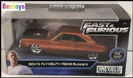 JADA Diecast Model Car Plymouth Road Runner Dom Fast & Furious Movie Film TV 1/32 scale new
