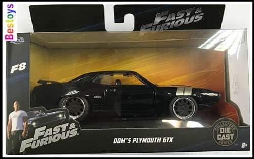JADA Diecast Model Car Plymouth GTX Dom Fast & Furious 8 Movie Film TV 1/32 scale new in pack