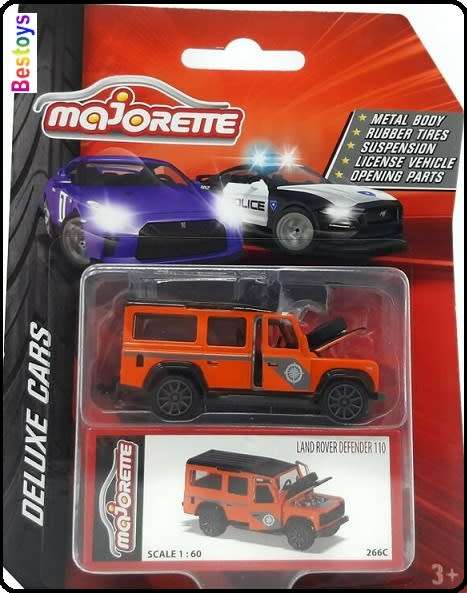 Majorette Diecast Model Car Deluxe Land Rover Defender 110 1/64 scale new in pack