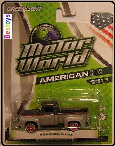 Greenlight Diecast Model Car Motor World Ford F 100 F100 Pickup 1956 1/64 scale new in pack