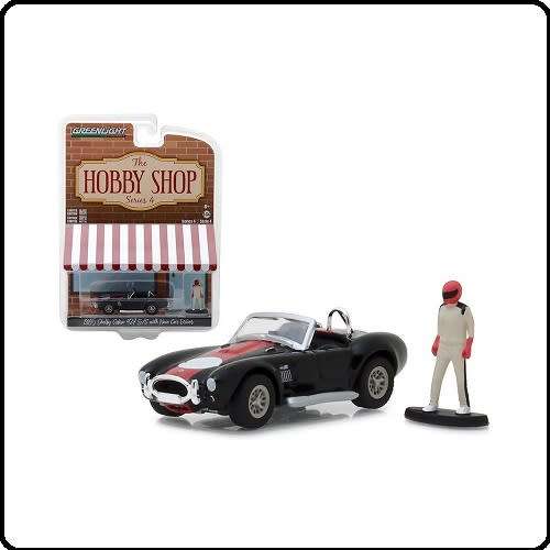 Greenlight Diecast Model Car Hobby Shop Shelby Cobra 427 SC 1965 + Race Driver 1/64 scale new in pac