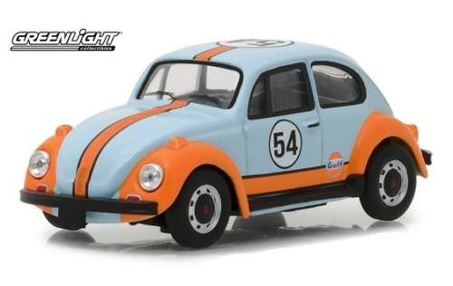 Greenlight Diecast Model Car Running on Empty VW Volkswagen Beetle 1966 No 54 "Gulf" 1/43 scale new