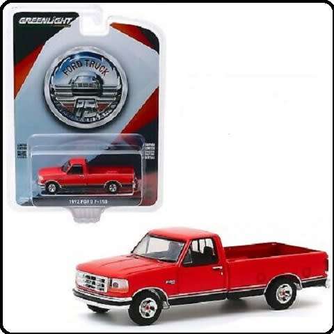 Greenlight Diecast Model Car Anniversary Series Ford F 150 F150 Pickup 1992 75 years 1/64 scale new