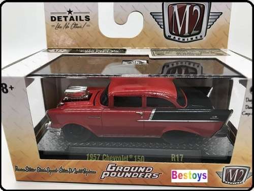 Castline M2 Diecast Model Car Ground Pounders Chevy Chevrolet 150 1957 1/64 scale new in pack