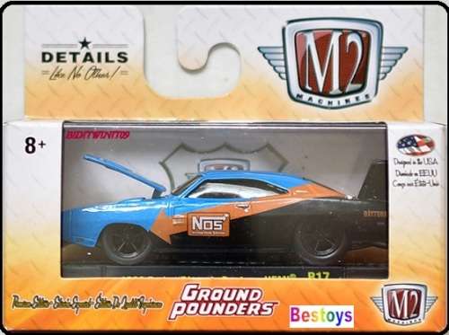 Castline M2 Diecast Model Car Ground Pounders Dodge Charger Daytona Hemi 1969 "Nos" 1/64 scale new