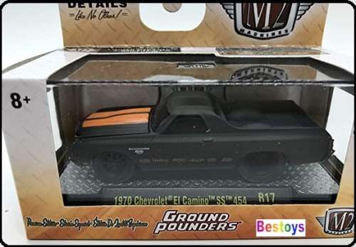 Castline M2 Diecast Model Car Ground Pounders Chevy Chevrolet El Camino SS 454 1970 "Holley" 1/64 sc