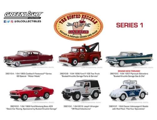 Greenlight Diecast Model Car Busted Knuckle Garage VW Volkswagen Classic Beetle "Save Water" 1/64 sc