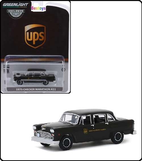 Greenlight Diecast Model Car Exclusive Checker Marathon A 11 A11 1975 Taxi "UPS" 1/64 scale new