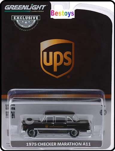 Greenlight Diecast Model Car Exclusive Checker Marathon A 11 A11 1975 Taxi "UPS" 1/64 scale new