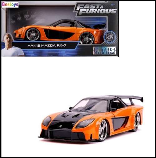 JADA Diecast Model Car Mazda RX 7 RX7 Han Fast & Furious Movie Film TV 1/24 scale new in pack