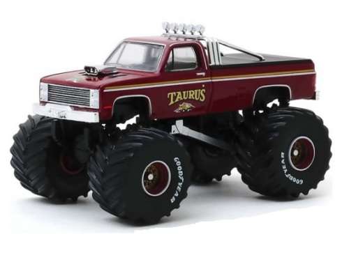 Greenlight Diecast Model Car Kings of Crunch Monster Chevy Chevrolet K 20 K20 1986 "Taurus" 1/64 sca