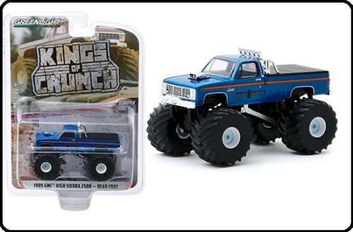 Greenlight Diecast Model Car Kings of Crunch Monster GMC High Sierra 2500 1985 "Bear Foot" 1/64 scal