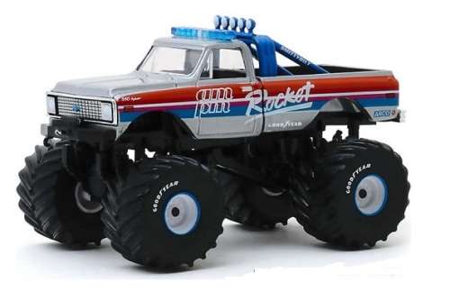 Greenlight Diecast Model Car Kings of Crunch Monster Chevy Chevrolet K 10 K10 1972 "AM/PM Rocket"