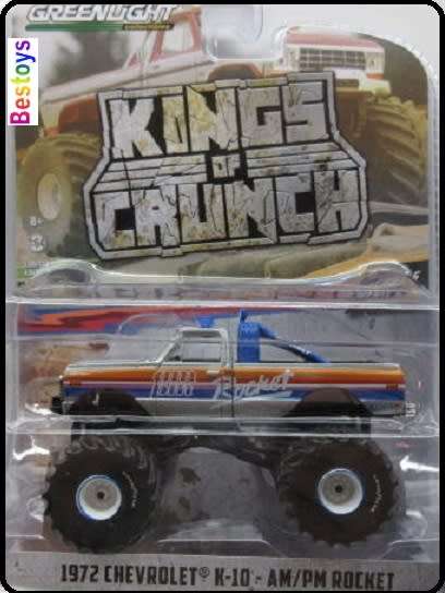 Greenlight Diecast Model Car Kings of Crunch Monster Chevy Chevrolet K 10 K10 1972 "AM/PM Rocket"