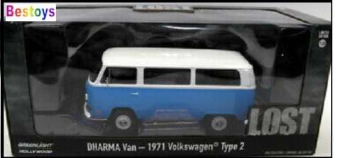 Greenlight Diecast Model Car 84033 Hollywood VW Volkswagen Kombi T 2 T2 Bus Dharma Van Lost Movie TV