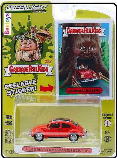 Greenlight Diecast Model Car Garbage Pail Kids VW Beetle Classic Redwood Ralph 1/64 scale new in pac