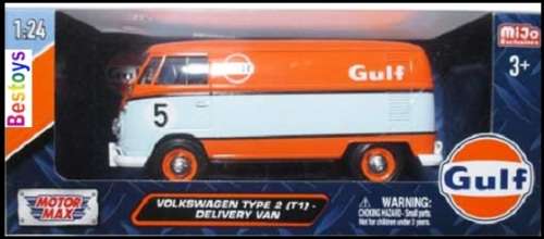 Motormax Motor Max Diecast Model Car 79649 VW Volkswagen Kombi T 1 T1 Panelvan Delivery "Gulf" No 5