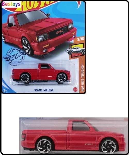 Hotwheels Hot Wheels Diecast Model Car 2020 150 / 250 GMC Cyclone Pickup 1991 Hot Trucks 1/64 scale
